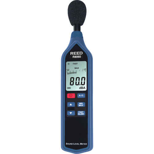 Sound Level Meter with Calibration Certificate, 30 - 90 dB/50 - 110 dB/70 - 130 dB Measuring Range Solutions industrielles ALPHA