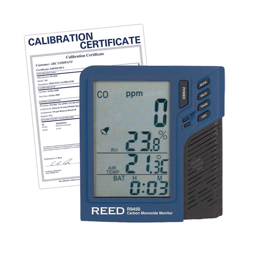 Compteur de monoxyde de carbone avec temp&eacute;rature et humidit&eacute; avec certificat de calibration Solutions industrielles ALPHA
