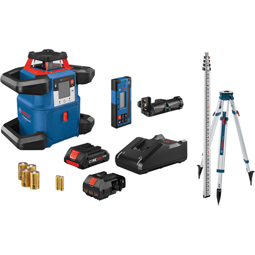 Ensemble laser rotatif horizontal auto-nivelant connect&eacute; Revolve4000, 4000' (1219,2 m), 635 N.m Solutions industrielles ALPHA