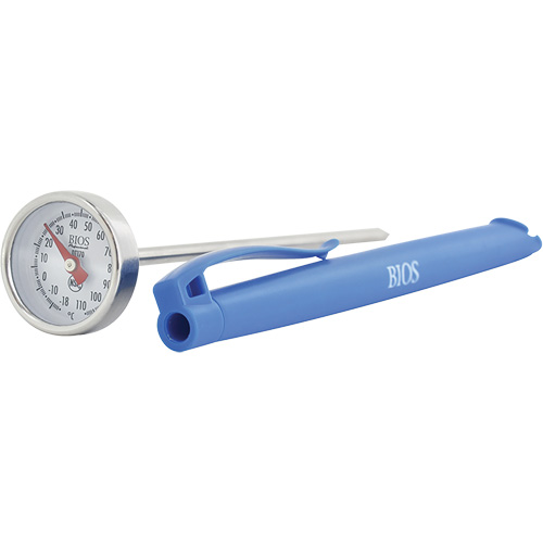 1" Dial Thermometer Celsius Only with Calibration Sleeve, Contact, Analogue, 0.4-230°F (-18-110°C) Solutions industrielles ALPHA