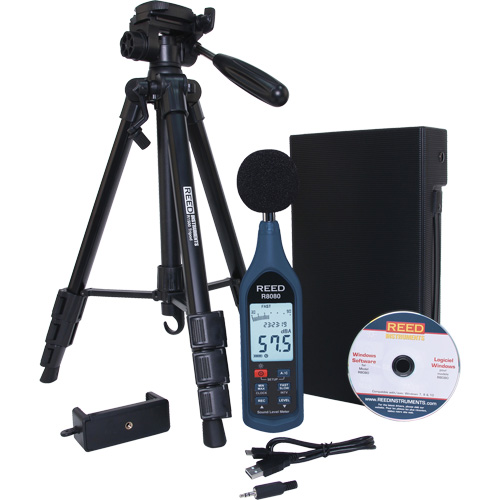 Data Logging Sound Meter with Tripod Kit Solutions industrielles ALPHA