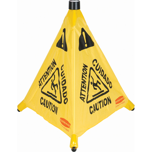 C&ocirc;nes de s&eacute;curit&eacute; &agrave; ouverture automatique, Trilingue avec pictogram Solutions industrielles ALPHA