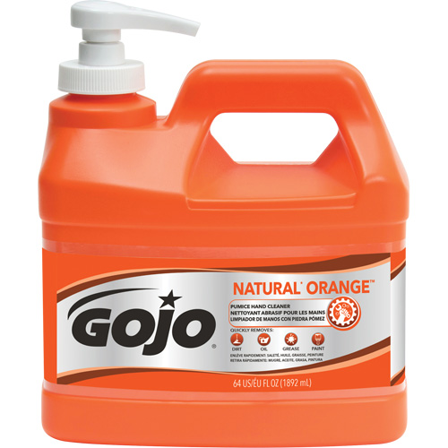 Natural Orange Hand Cleaner, Pumice, 1.89 L, Pump Bottle, Citrus/Orange Solutions industrielles ALPHA