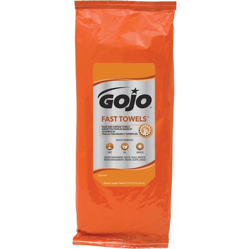 Serviettes nettoyantes Fast Wipes, 60 lingettes, 10" x 9" Solutions industrielles ALPHA