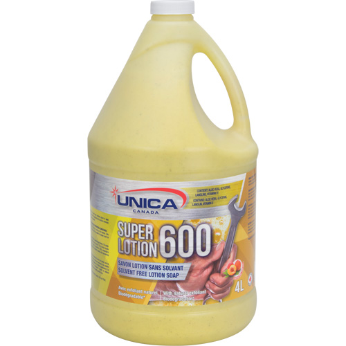 Super 600 Antiseptic Soap, Pumice, 4 L, Bottle, Peach Solutions industrielles ALPHA