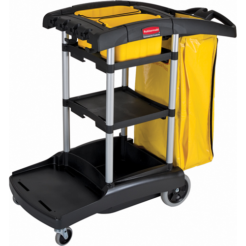 High Capacity Cleaning Carts With Bins Solutions industrielles ALPHA