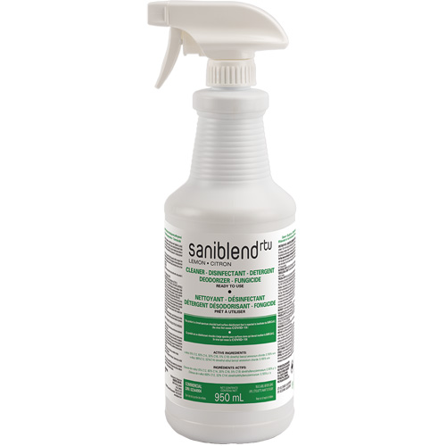 D&eacute;sinfectant et assainissant SaniBlend pr&ecirc;t &agrave; l'emploi, 950 ml, Bouteille &agrave; g&acirc;chette Solutions industrielles ALPHA