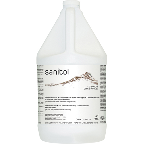 Sanitol Super Concentrated Sanitizer & Deodorizer, 4 L, Jug Solutions industrielles ALPHA