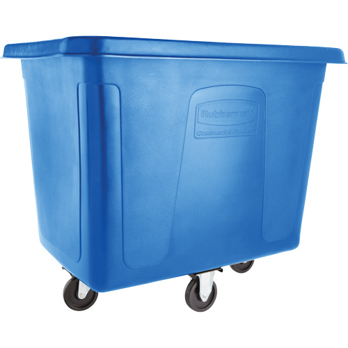 Chariot cubique, Plastique recycl&eacute; noir, 38" lo x 26" la x 28" h, Volume 8 pi³, Capacit&eacute; 300 lb Solutions industrielles ALPHA