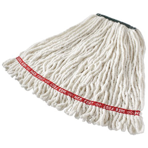 Vadrouille humide Web Foot sans r&eacute;tr&eacute;sissement, Antimicrobien, Fil, 20 oz, Style Boucle Solutions industrielles ALPHA