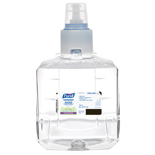 D&eacute;sinfectant pour les mains avanc&eacute; en mousse LXT-12, 1200 ml, Cartouche de recharge, 70 % alcool Solutions industrielles ALPHA