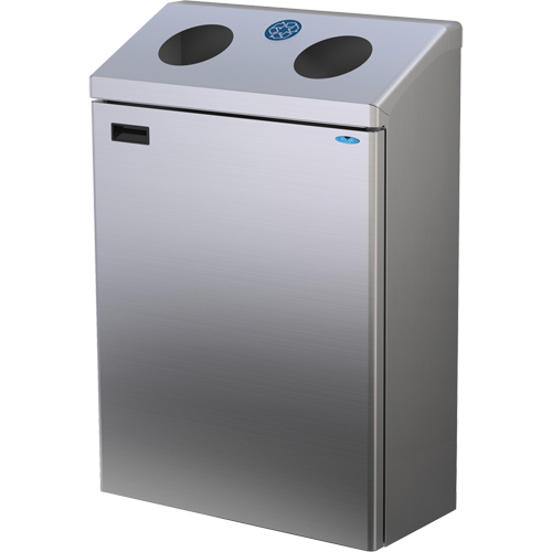 Wall Mounted Recycling Station, Bulk, Stainless Steel, 29 gal. Solutions industrielles ALPHA