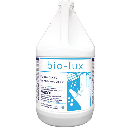 Savon antimicrobien Bio-Lux, Mousse, 4 L, Sans parfum Solutions industrielles ALPHA