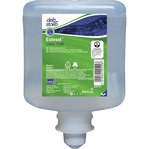 Nettoyant l&eacute;ger et pure pour les mains Estesol, Cr&egrave;me, 1 L, Recharge, Fraîcheur Solutions industrielles ALPHA