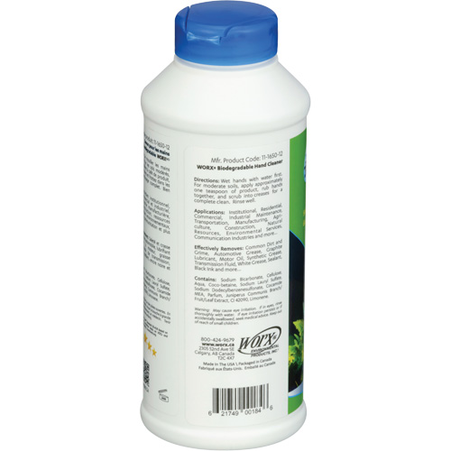 Nettoyant pour les mains biod&eacute;gradable, Poudre, 0,406 lb, Bouteille, Parfum&eacute; Solutions industrielles ALPHA