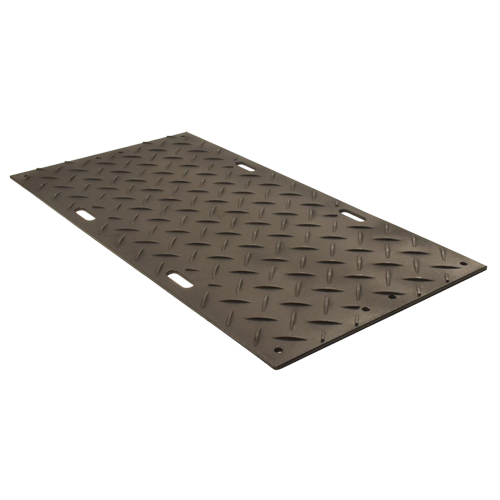 Protecteur de sol d'usage moyen, 4' x 8', Poly&eacute;thyl&egrave;ne haute densit&eacute;, Textur&eacute;, Noir Solutions industrielles ALPHA