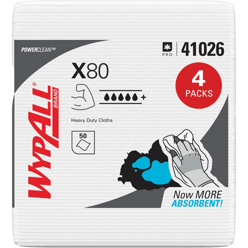 Essuie-tout X80, Robuste, 12-1/2" lo x 12" la Solutions industrielles ALPHA