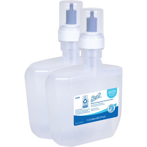 D&eacute;sinfectant moussant et hydratant pour les mains Pro de Scott, 1200 ml, Cartouche de recharge, 62% alcool Solutions industrielles ALPHA