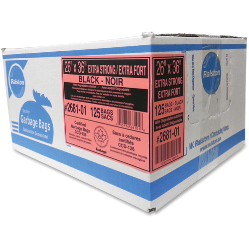Industrial Garbage Bags, X-Strong, 36" W x 26" L, 1.17 mils, Black Solutions industrielles ALPHA
