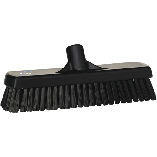 Deck & Wall Scrub Broom, Stiff Bristles, 12", Polyester, Black Solutions industrielles ALPHA