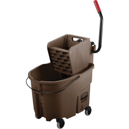 WaveBrake&reg; Mop Bucket & Wringer Combo Pack, Side Press, 8.75 US Gal.(35 Quart), Brown Solutions industrielles ALPHA