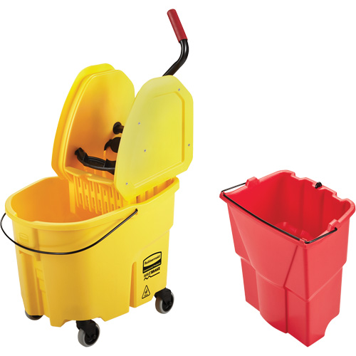 WaveBrake&reg; Mop Bucket & Wringer Combo Pack, Down Press, 8.75 US Gal.(35 Quart), Yellow Solutions industrielles ALPHA