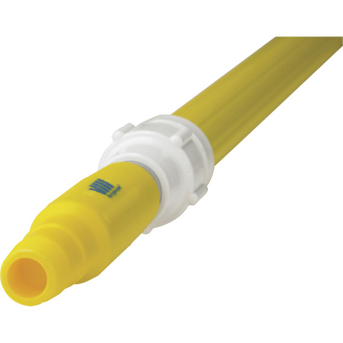Manche de brosse pour plateforme, Brosse/Support &agrave; tampon, Jaune, T&eacute;lescopique, 62"-113" lo Solutions industrielles ALPHA