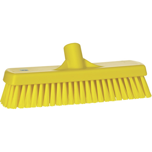 Brosse &agrave; r&eacute;curer pour planchers et murs, Crins Ferme, 12", Polyester, Jaune Solutions industrielles ALPHA