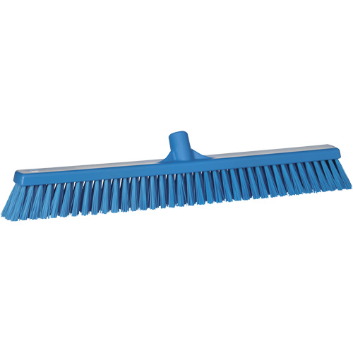Balai-brosse &agrave; soies combin&eacute;es, Crins Cors&eacute;/Fin, 24", Polyester, Bleu Solutions industrielles ALPHA