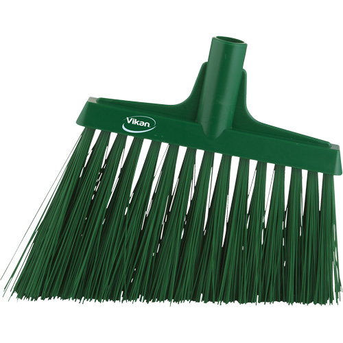 Angle Broom Head, X-Coarse Bristles, 12", Polyester, Green Solutions industrielles ALPHA