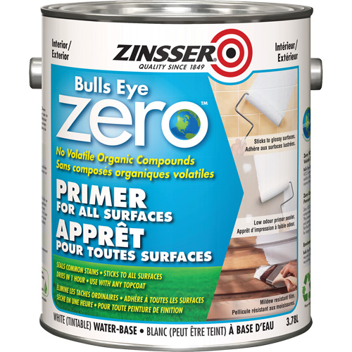 Bulls Eye Zero Low VOC Primer, 3.78 L, Gallon, Tintable White Solutions industrielles ALPHA