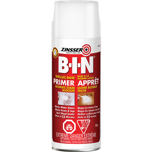 Appr&ecirc;t-scellant &agrave; base de gomme-laque B-I-N, 369 g, Canette a&eacute;rosol, Blanc Solutions industrielles ALPHA