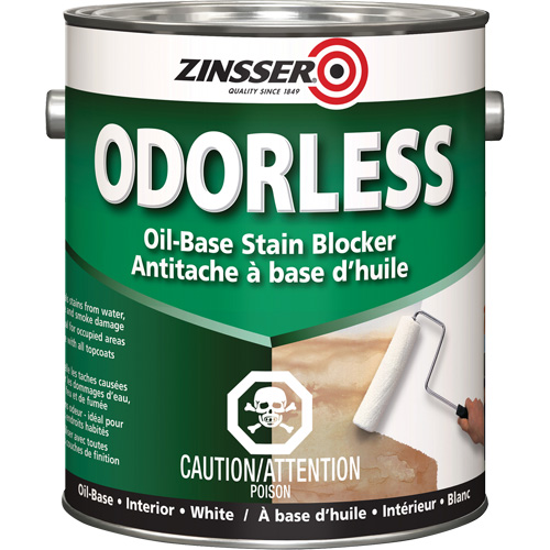 Odourless Oil-Base Stain Blocking Primer, White, Very Flat, 3.78 L, Gallon Solutions industrielles ALPHA