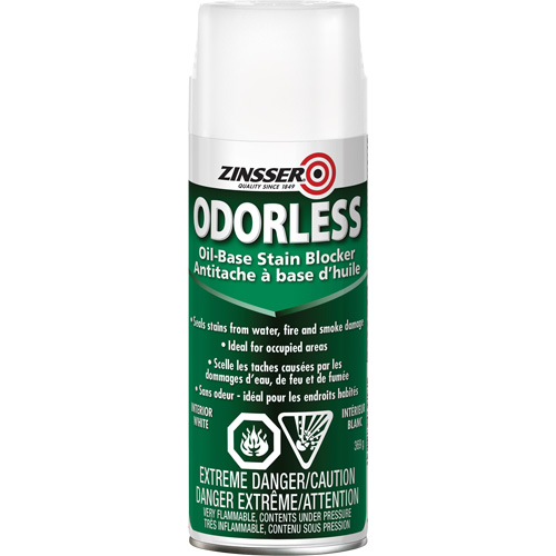Odourless Oil-Base Stain Blocking Primer, White, Very Flat, Aerosol Can Solutions industrielles ALPHA