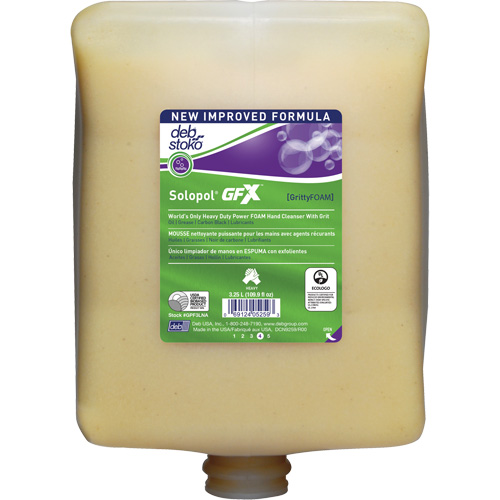 Nettoyant &agrave; mains Solopol GFX, Liquide, 3,25 L, Cartouche en plastique, Parfum&eacute; Solutions industrielles ALPHA