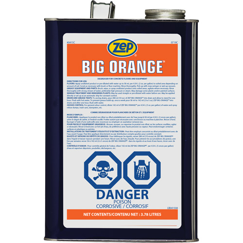 D&eacute;graissant industriel aux agrumes Big Orange, 3,78 L Solutions industrielles ALPHA