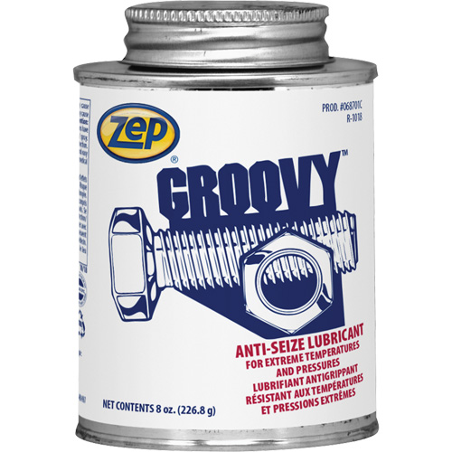 Lubrifiant antigrippage Groovy, 8 oz, Canette &agrave; dessus brosse, 2100°F (1100°C) Temp max. Solutions industrielles ALPHA
