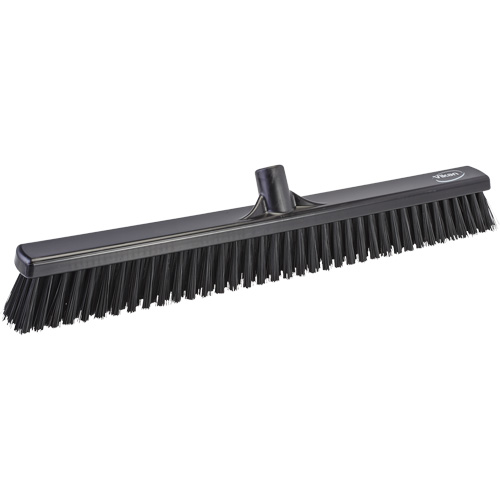 T&ecirc;te de balai-brosse &agrave; soies combin&eacute;es, Crins Cors&eacute;/Fin, 24", Polyester, Noir Solutions industrielles ALPHA