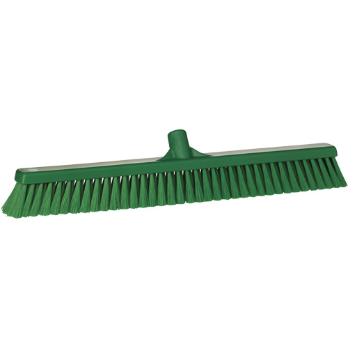 Small Particle Push Broom Head, Fine Bristles, 24", Polyester, Green Solutions industrielles ALPHA