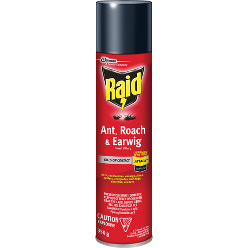 Raid&reg; Ant, Roach & Earwig Insect Killer, 350 g, Solvent Base Solutions industrielles ALPHA