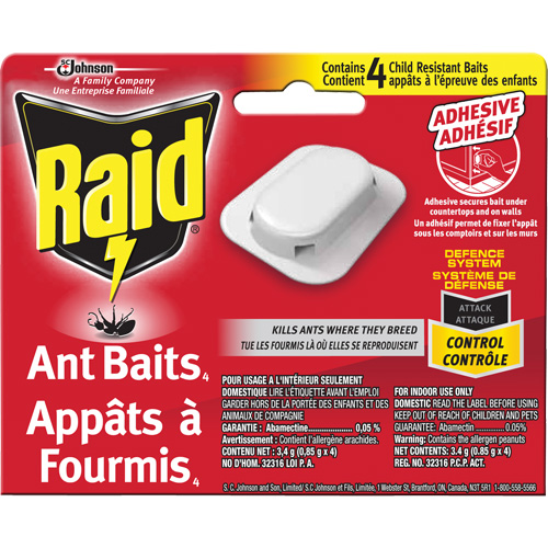Raid&reg; Ant Bait Traps, 5" L x 6" W x 1" H Solutions industrielles ALPHA