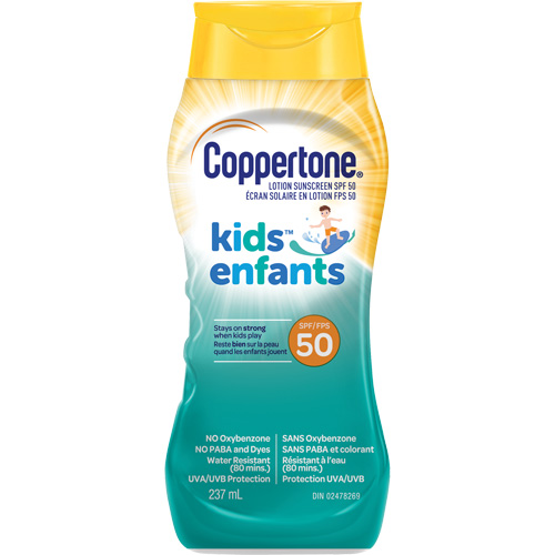 &eacute;cran solaire r&eacute;sistant &agrave; l'eau Kids, FPS 50, Lotion Solutions industrielles ALPHA