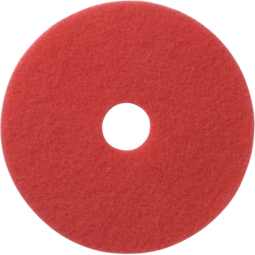 Floor Pads, 12", Buffing, Red Solutions industrielles ALPHA