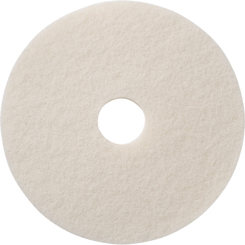 Tampons &agrave; polir pour planchers, 12", Polissage, Blanc Solutions industrielles ALPHA