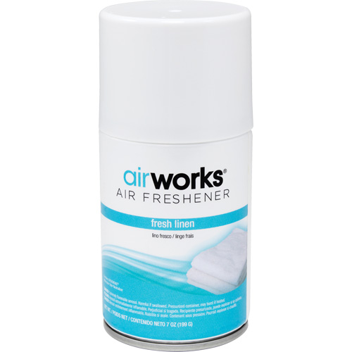 AirWorks&reg; Metered Air Fresheners, Fresh Linen, Aerosol Can Solutions industrielles ALPHA