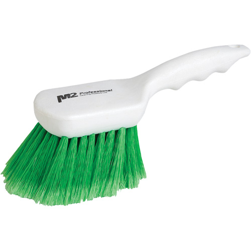 Brosse &agrave; recoins &agrave; manche court, 9" l, Soies Synth&eacute;tique, Vert Solutions industrielles ALPHA