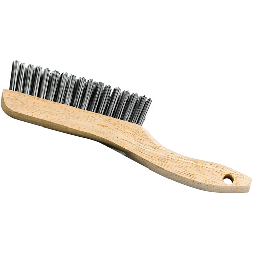 Shoe Handle Scratch Brush, Steel, 4 x 16 Wire Rows, 9-3/4" Long Solutions industrielles ALPHA