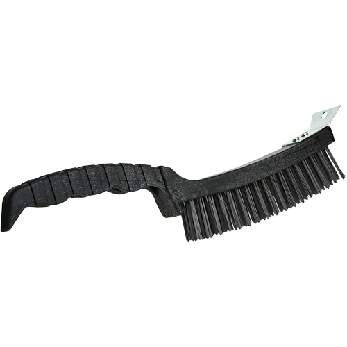 Scratch Brush, Steel, 4 x 17 Wire Rows, 12" Long Solutions industrielles ALPHA