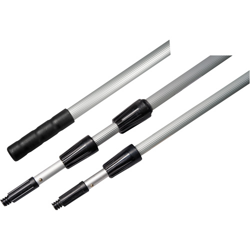 3-Piece Extension Handle, Aluminum, Telescopic, Threaded Taper Tip, 1" Diameter, 360" Length Solutions industrielles ALPHA