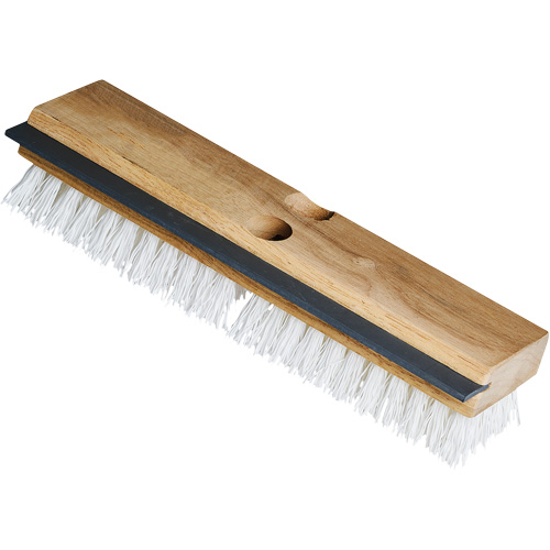 Brosse &agrave; r&eacute;curer utilitaire avec raclette, 11" l, Soies Polypropyl&egrave;ne, Blanc Solutions industrielles ALPHA